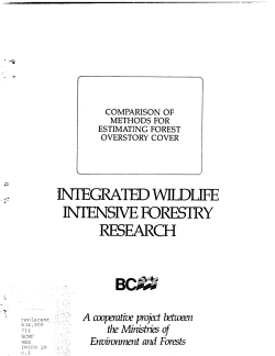 COMPA,RISON OF METHODS FOR ESTIMATING FOREST
