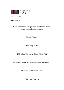 How exporters set prices: evidence from a large behavioural survey