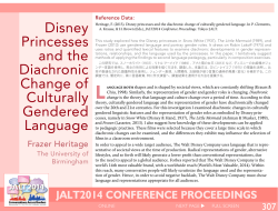 Disney Princesses and the Diachronic Change