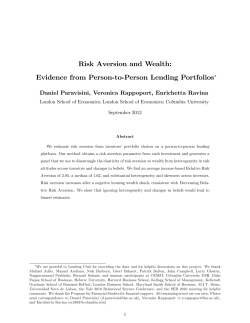 Risk Aversion and Wealth - Berkeley-Haas
