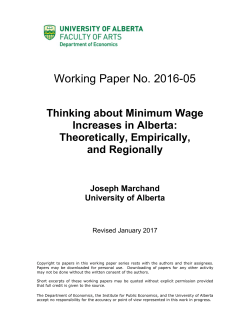 Thinking about Minimum Wage Increases in