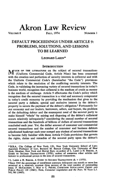 Default Proceedings under Article 9