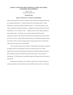 capital and collusion: political logic of global economic
