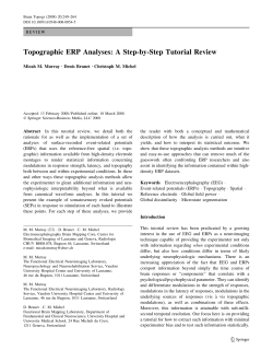 Topographic ERP Analyses: A Step-by-Step Tutorial Review