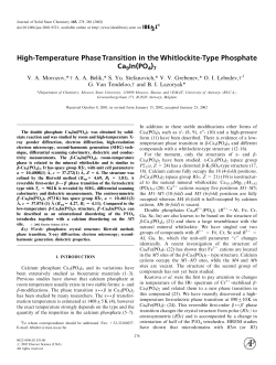 High-Temperature PhaseTransition in the Whitlockite