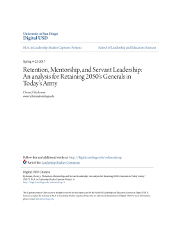 Retention, Mentorship, and Servant Leadership: An