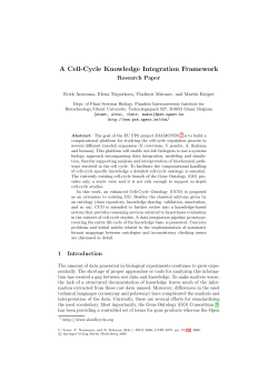 A Cell-Cycle Knowledge Integration Framework - PSB