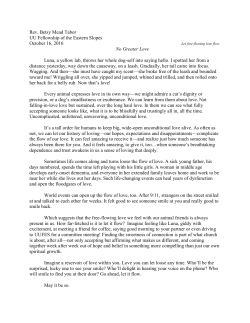 No Greater Love - Unitarian Universalist Fellowship of the Eastern