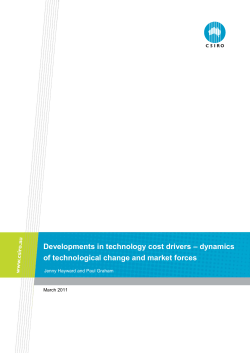 Developments in technology cost drivers dynamics of technological