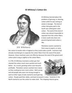 Eli Whitney`s Cotton Gin