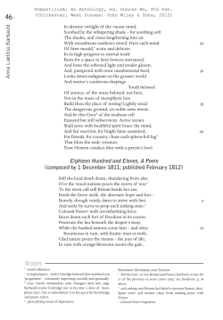 Romanticism: An Anthology