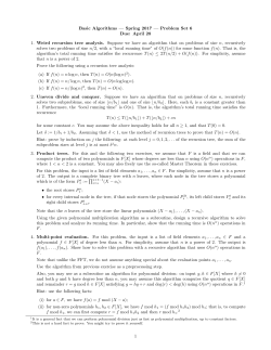 Problem Set 6 (due April 28)