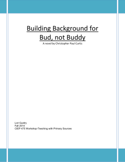 Building Background for Bud, not Buddy