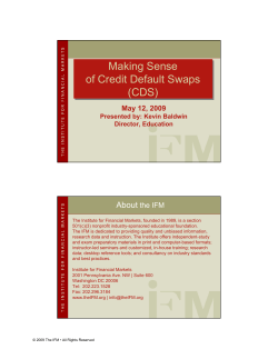 Making Sense of Credit Default Swaps (CDS)