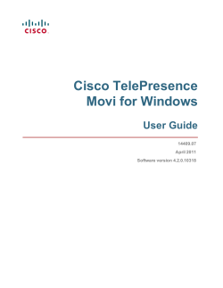 Cisco TelePresence Movi for Windows User Guide (4.2)