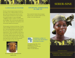 Serer-Sine - National African Language Resource Center