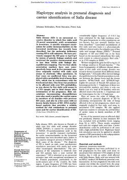 carrier identification of Salla disease
