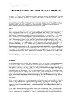 Microarray screening for target genes of the proto-oncogene