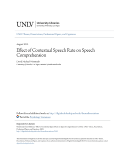 Effect of Contextual Speech Rate on Speech Comprehension