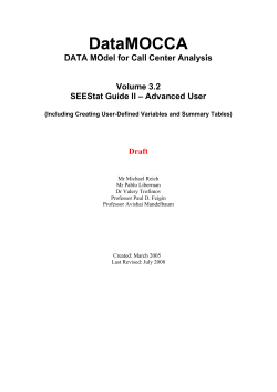 First step: Defining the Summary table