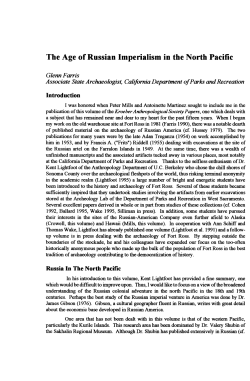 The Age of Russian Imperialism in the North Pacific