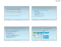 ECE 120: Introduction to Computing The LC