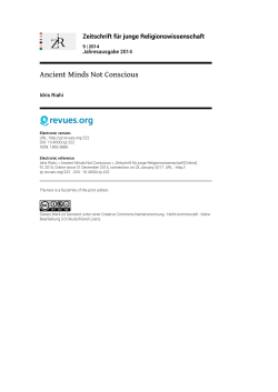 PDF 491k - Zeitschrift f&uuml;r junge Religionswissenschaft