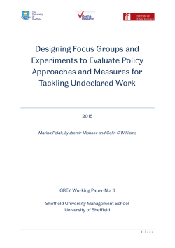 Designing Focus Groups and Experiments to Evaluate Policy