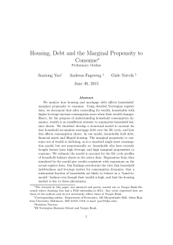 Housing, Debt and the Marginal Propensity to Consume