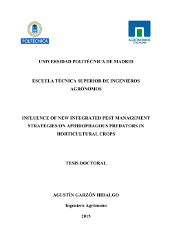 Influence of new integrated pest management strategies on