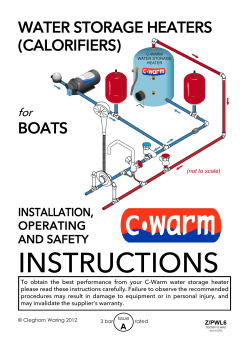 C-Warm Installation and Operating Instructions