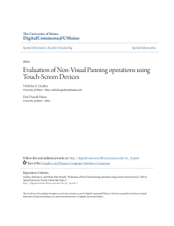 Evaluation of Non-Visual Panning operations using Touch