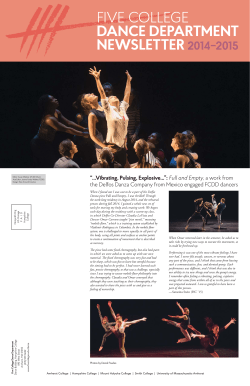 FIVE COLLEGE DANCE DEPARTMENT NEWSLETTER 2014&ndash;2015