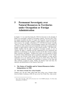 5 Permanent Sovereignty over Natural Resources in