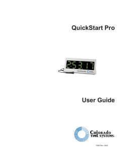 QuickStart Pro - Colorado Time Systems