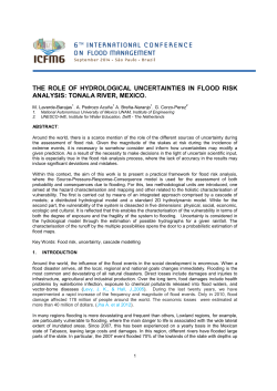 the role of hydrological uncertainties in flood risk analysis