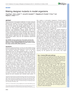 Making designer mutants in model organisms - Development