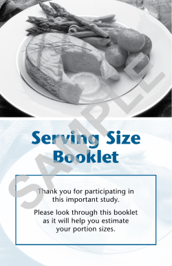 SAMPLE Serving Size Booklet - Shared Resources