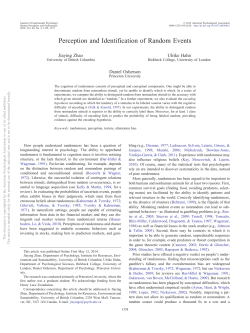 Perception and Identification of Random Events