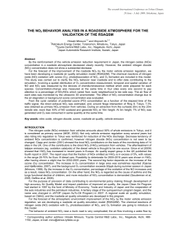 the no2 behavior analysis in a roadside atmosphere for the