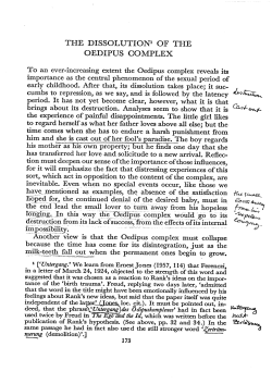 THE DISSOLUTION` OF THE OEDIPUS COMPLEX To an ever