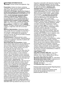 PRESCRIBING INFORMATION (PI): panzyga® (human normal