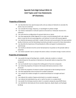 AP Chemistry - Spanish Fork High School