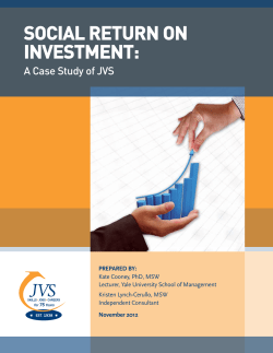 Social Return On Investment Study