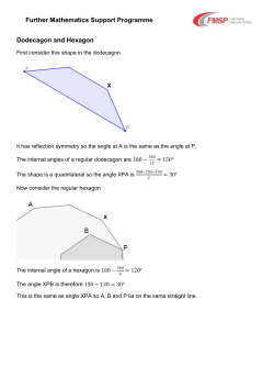 Further Mathematics Support Programme Dodecagon and Hexagon
