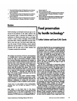 Food preservation by hurdle technology*