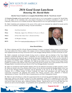 2016 Good Scout Luncheon Honoring Mr. Harold Hahn