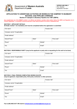 Application to undertake activities or works