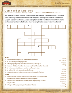 Crossword on Landforms - Travelling across time