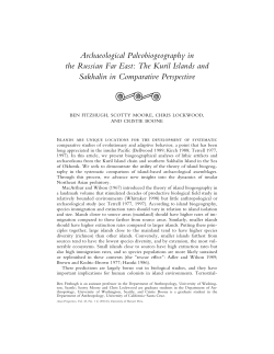 Archaeological Paleobiogeography in the Russian Far East
